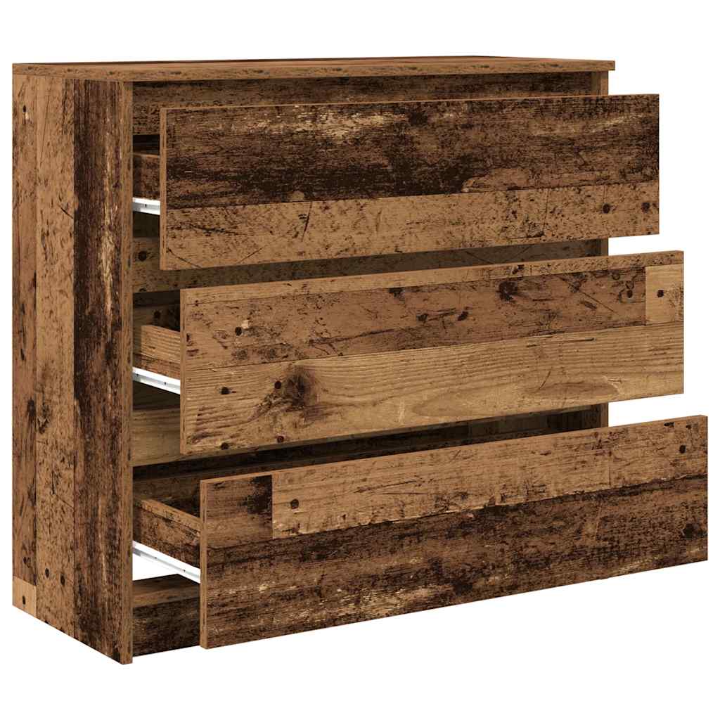 vidaXL Szafka, stare drewno, 80x35x76 cm, materiał drewnopochodny
