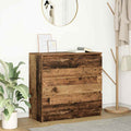 vidaXL Szafka, stare drewno, 80x35x76 cm, materiał drewnopochodny
