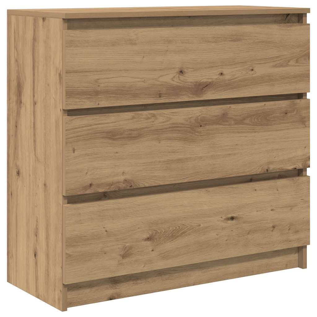 vidaXL Szafka, dąb artisan, 80x35x76 cm, materiał drewnopochodny