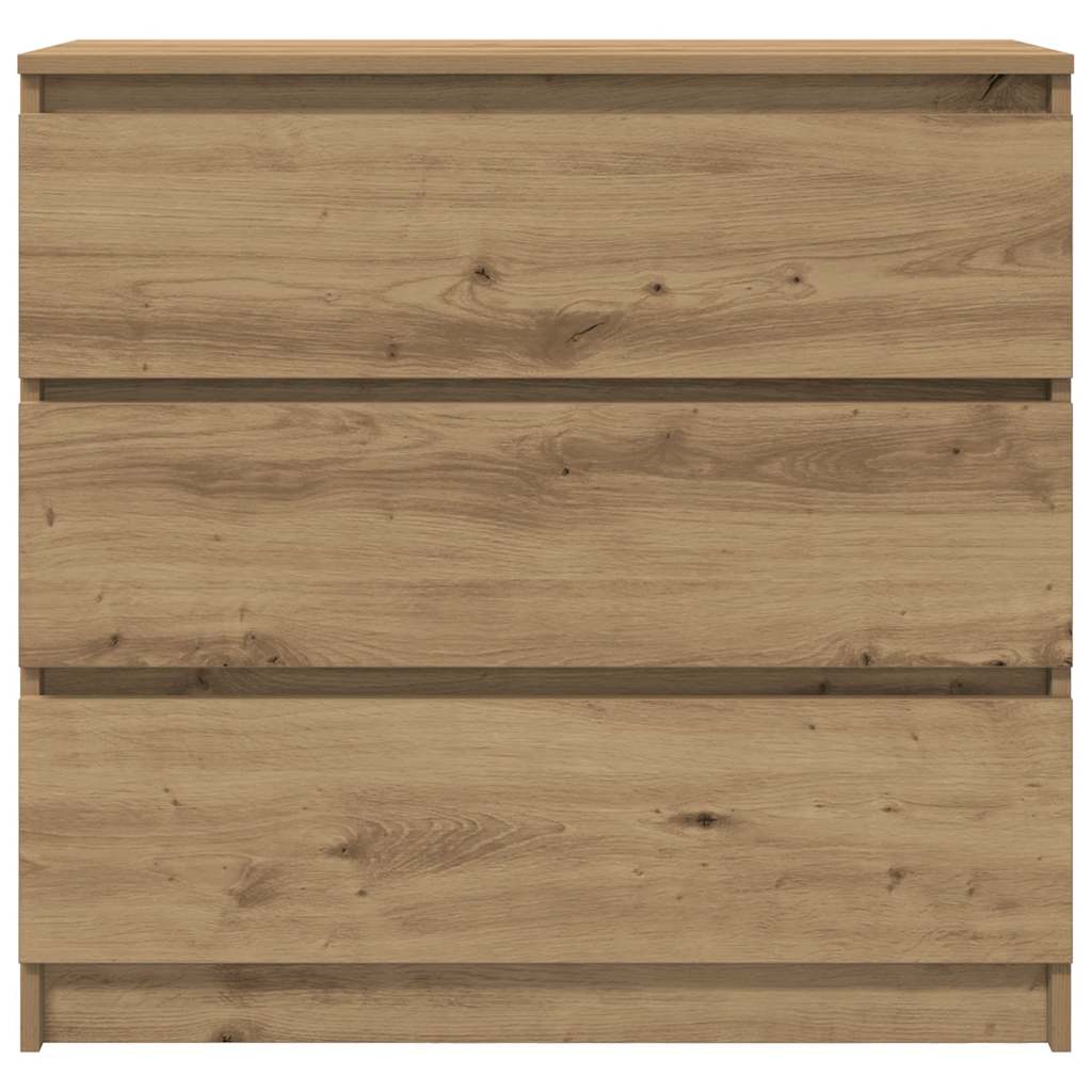 vidaXL Szafka, dąb artisan, 80x35x76 cm, materiał drewnopochodny