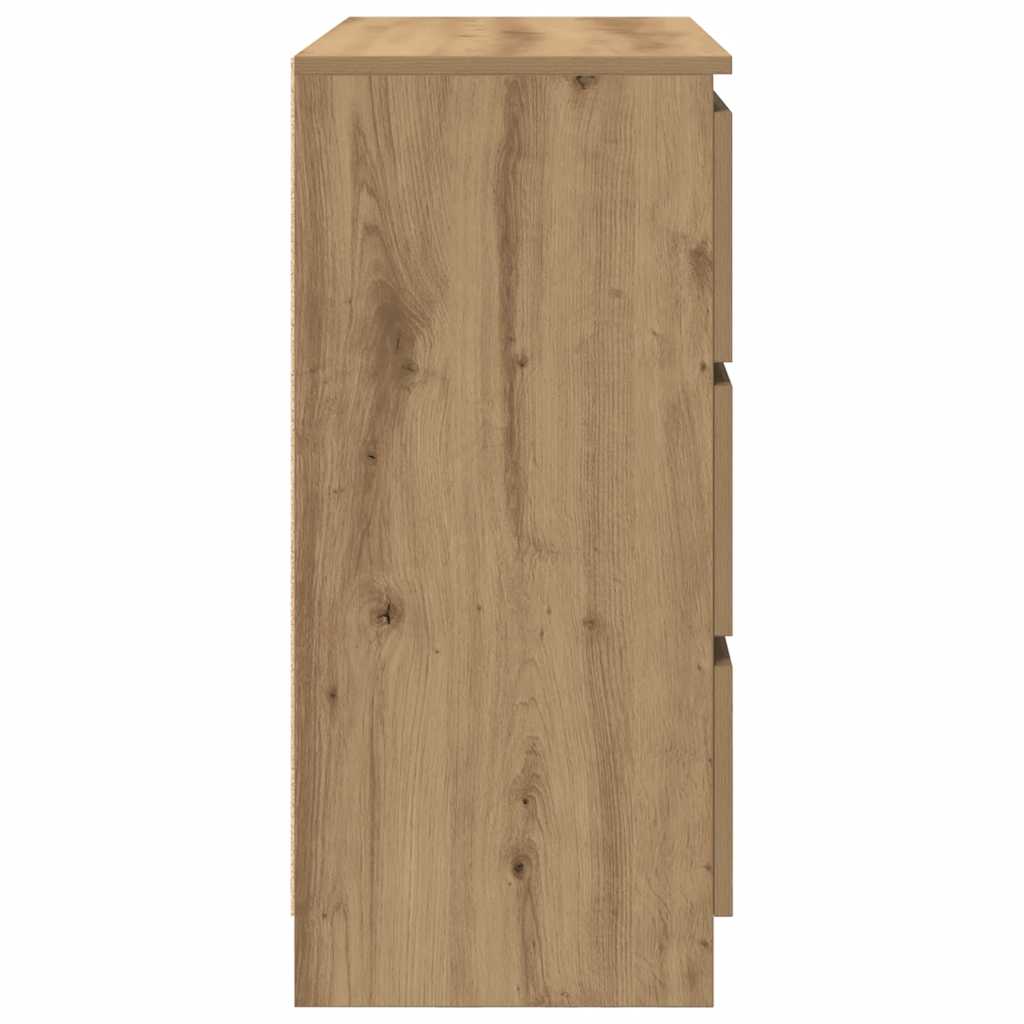 vidaXL Szafka, dąb artisan, 80x35x76 cm, materiał drewnopochodny