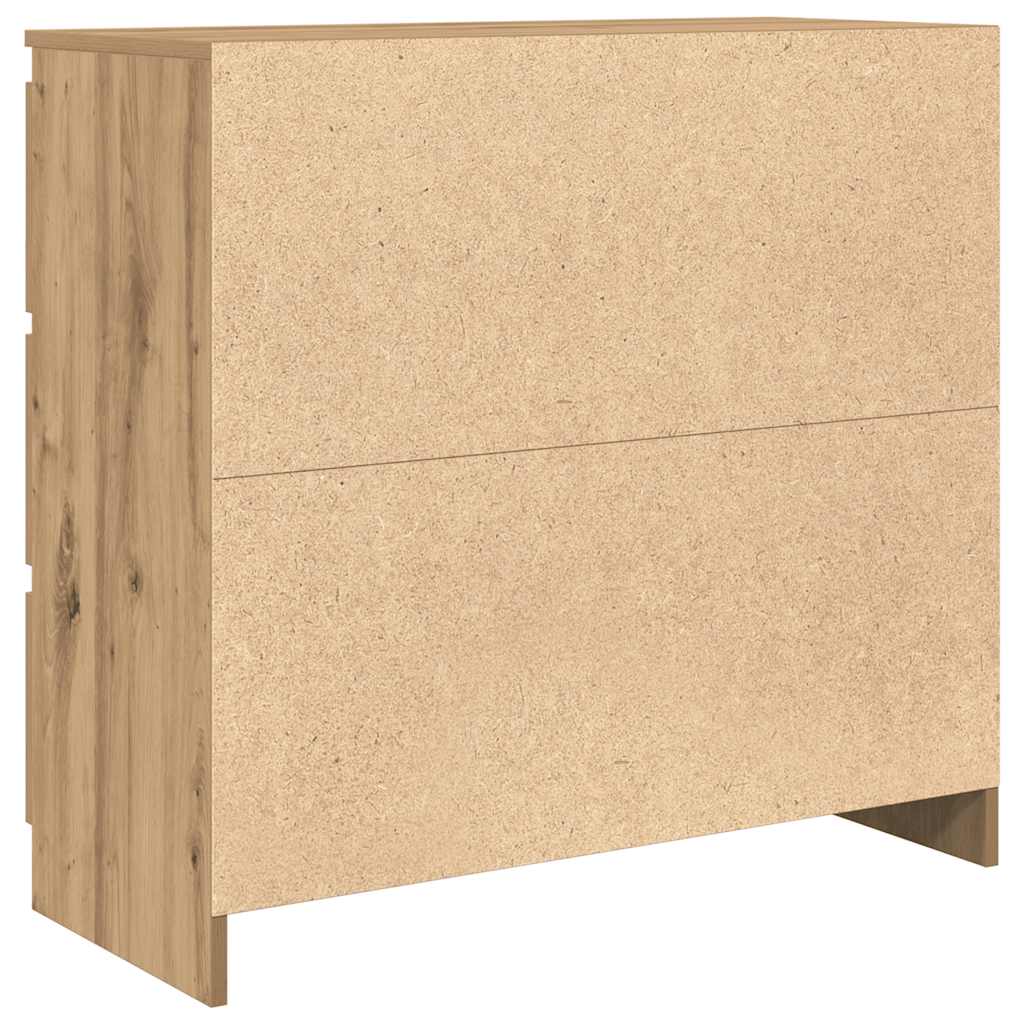 vidaXL Szafka, dąb artisan, 80x35x76 cm, materiał drewnopochodny