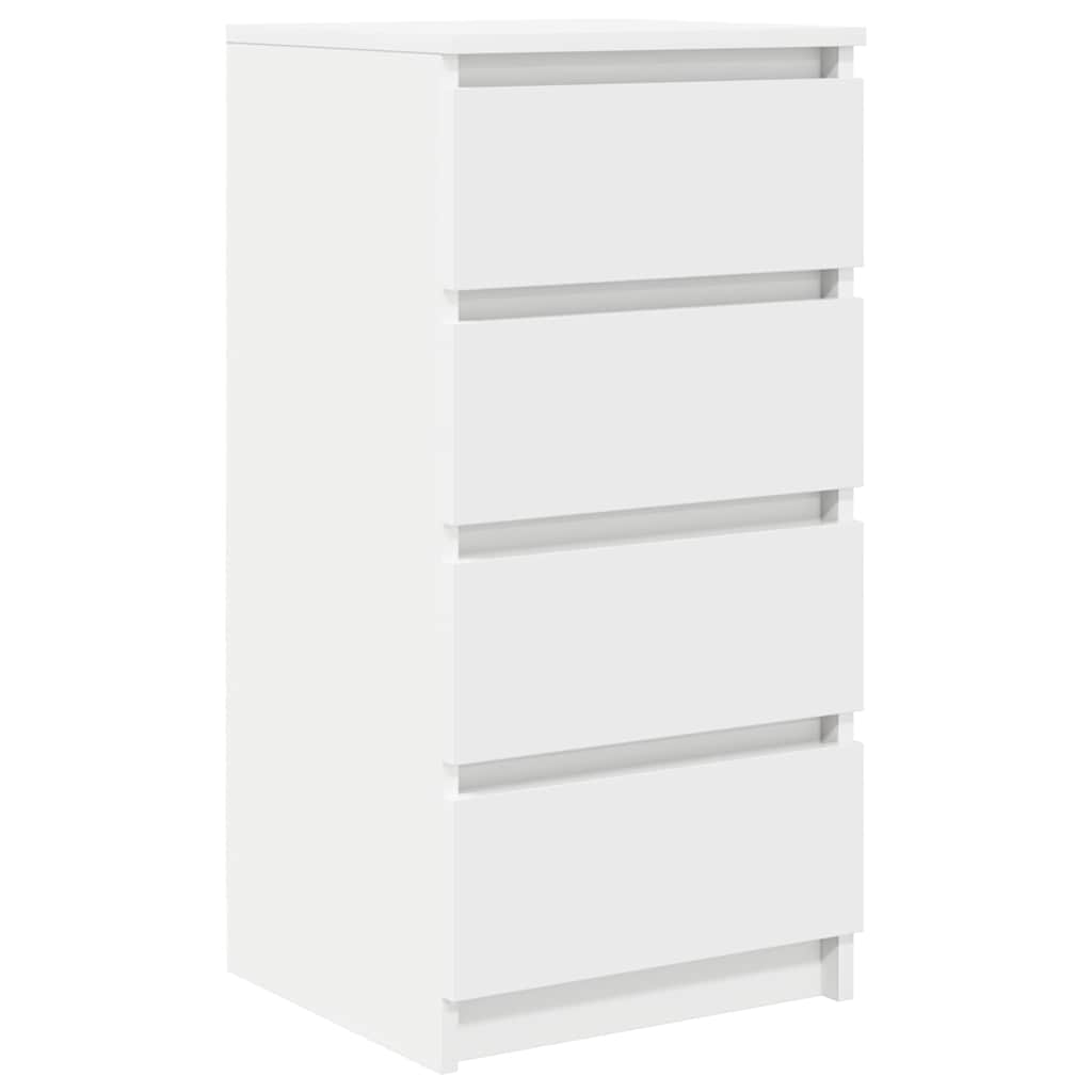 vidaXL Komoda Biała 37,5x35x76 cm Drewno klejone