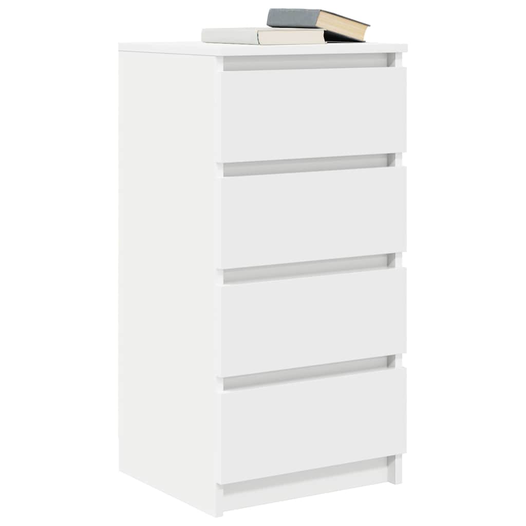vidaXL Komoda Biała 37,5x35x76 cm Drewno klejone