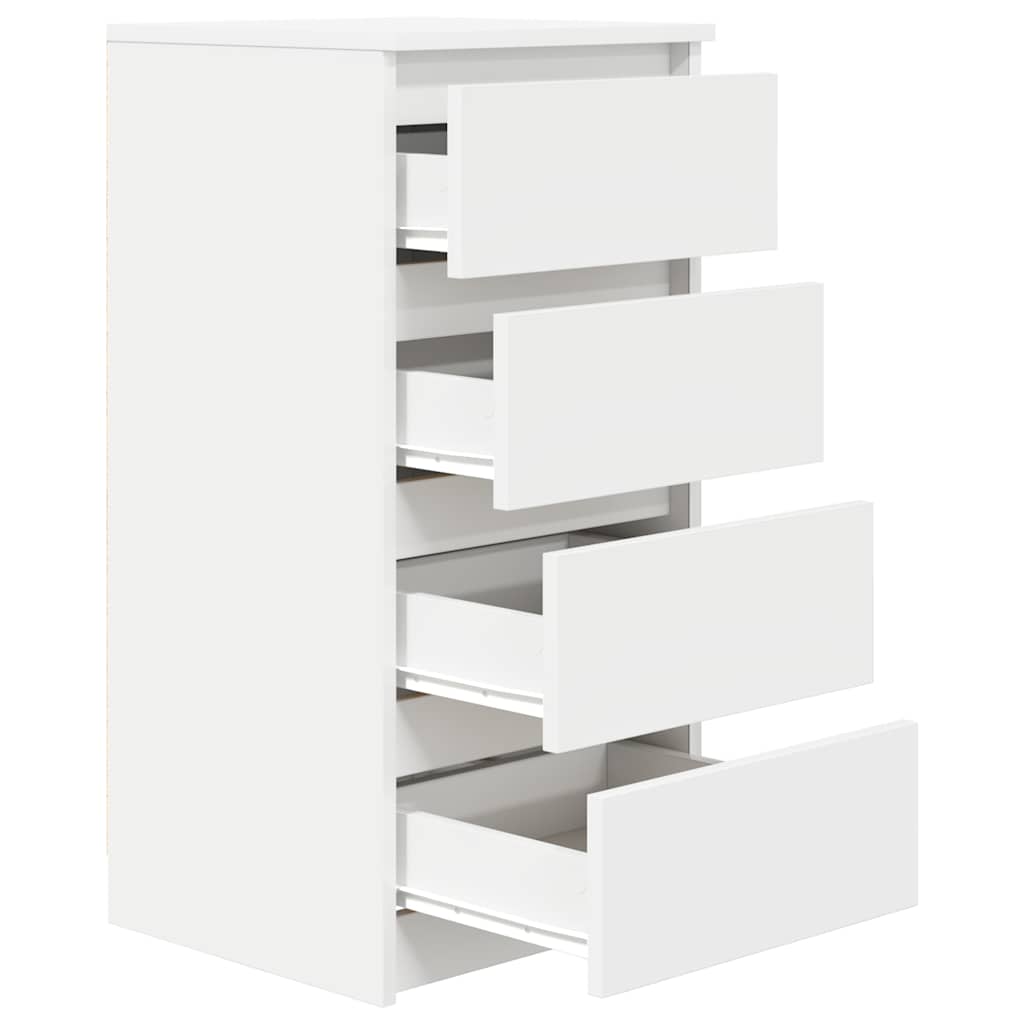 vidaXL Komoda Biała 37,5x35x76 cm Drewno klejone