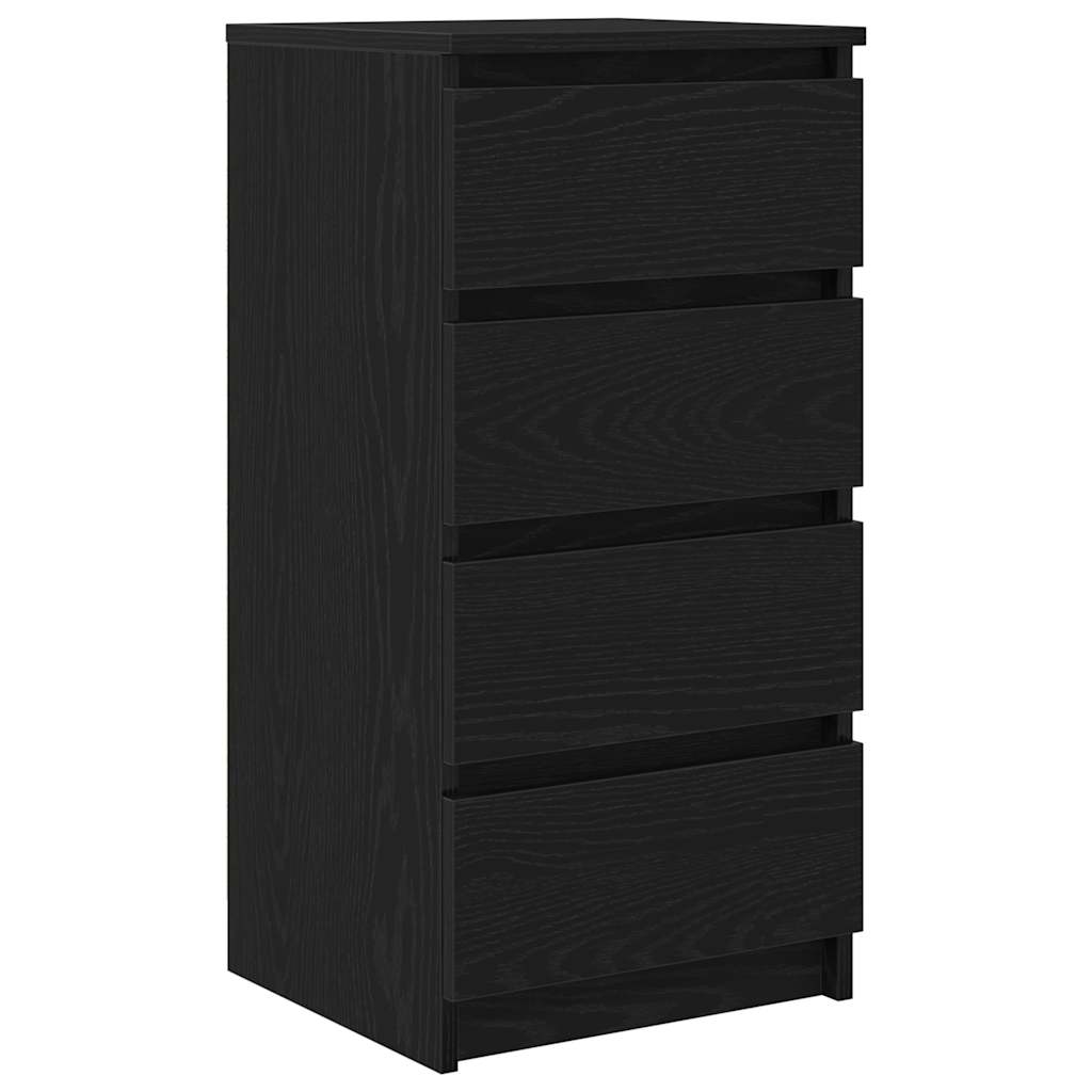 vidaXL Komoda Czarny Dąb 37,5x35x76 cm Drewno klejone