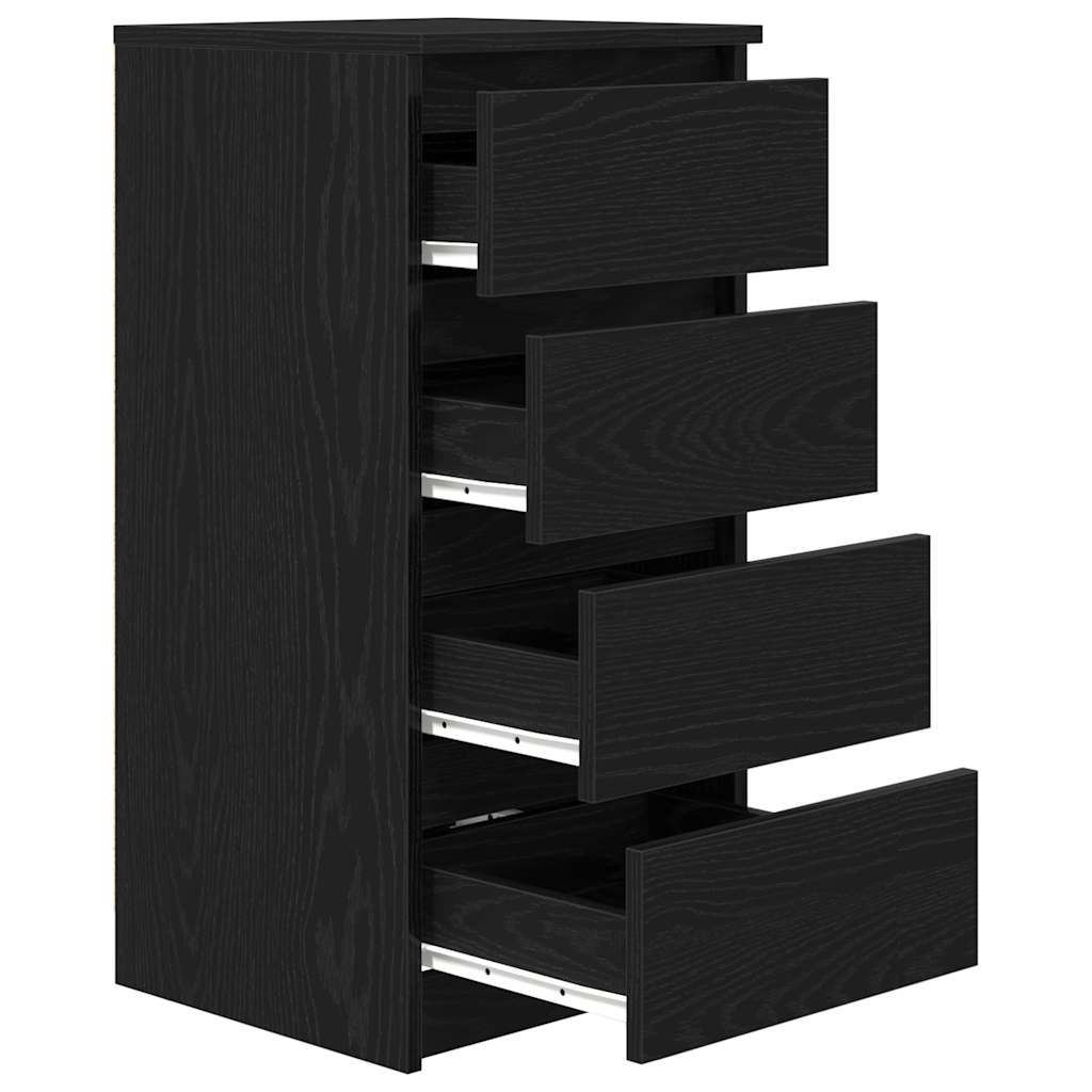 vidaXL Komoda Czarny Dąb 37,5x35x76 cm Drewno klejone