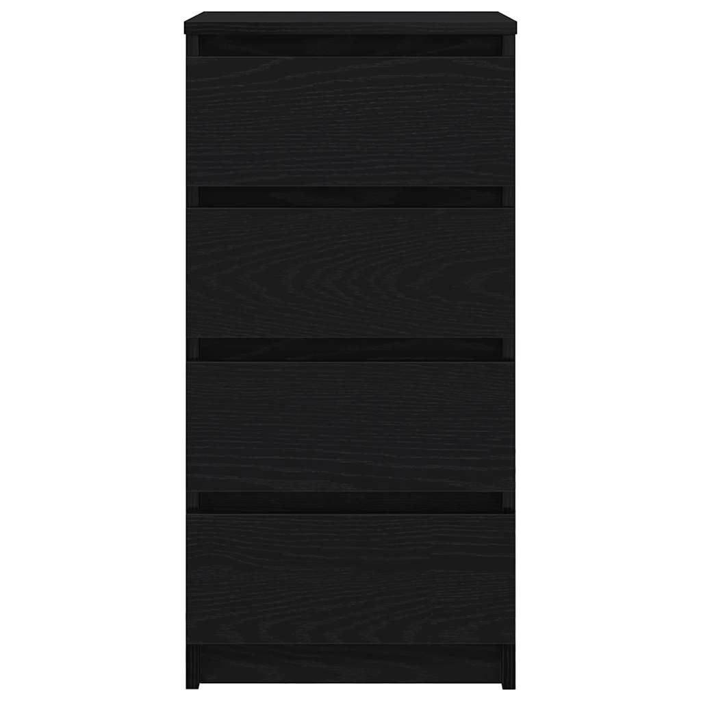 vidaXL Komoda Czarny Dąb 37,5x35x76 cm Drewno klejone