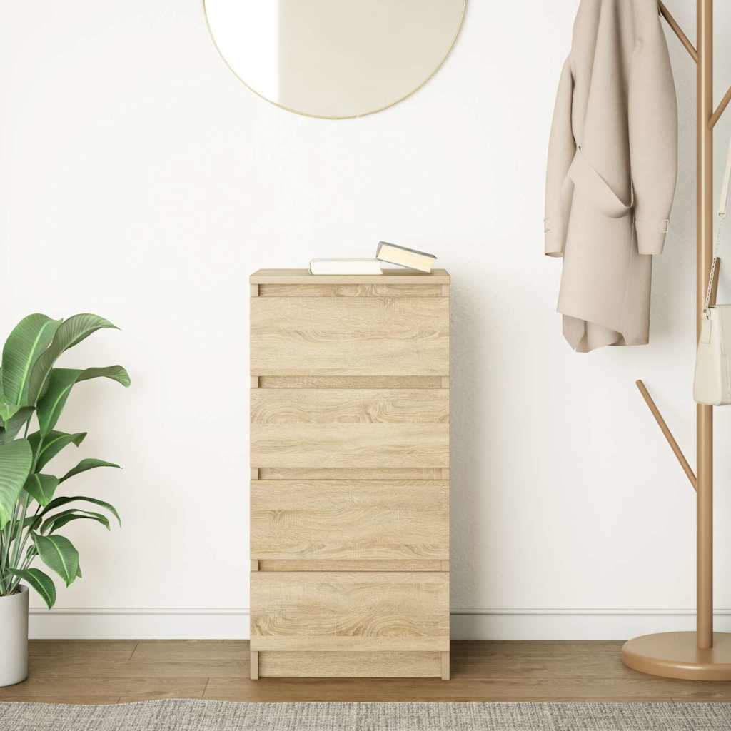 vidaXL Komoda Sonoma Oak 37,5x35x76 cm Drewno klejone