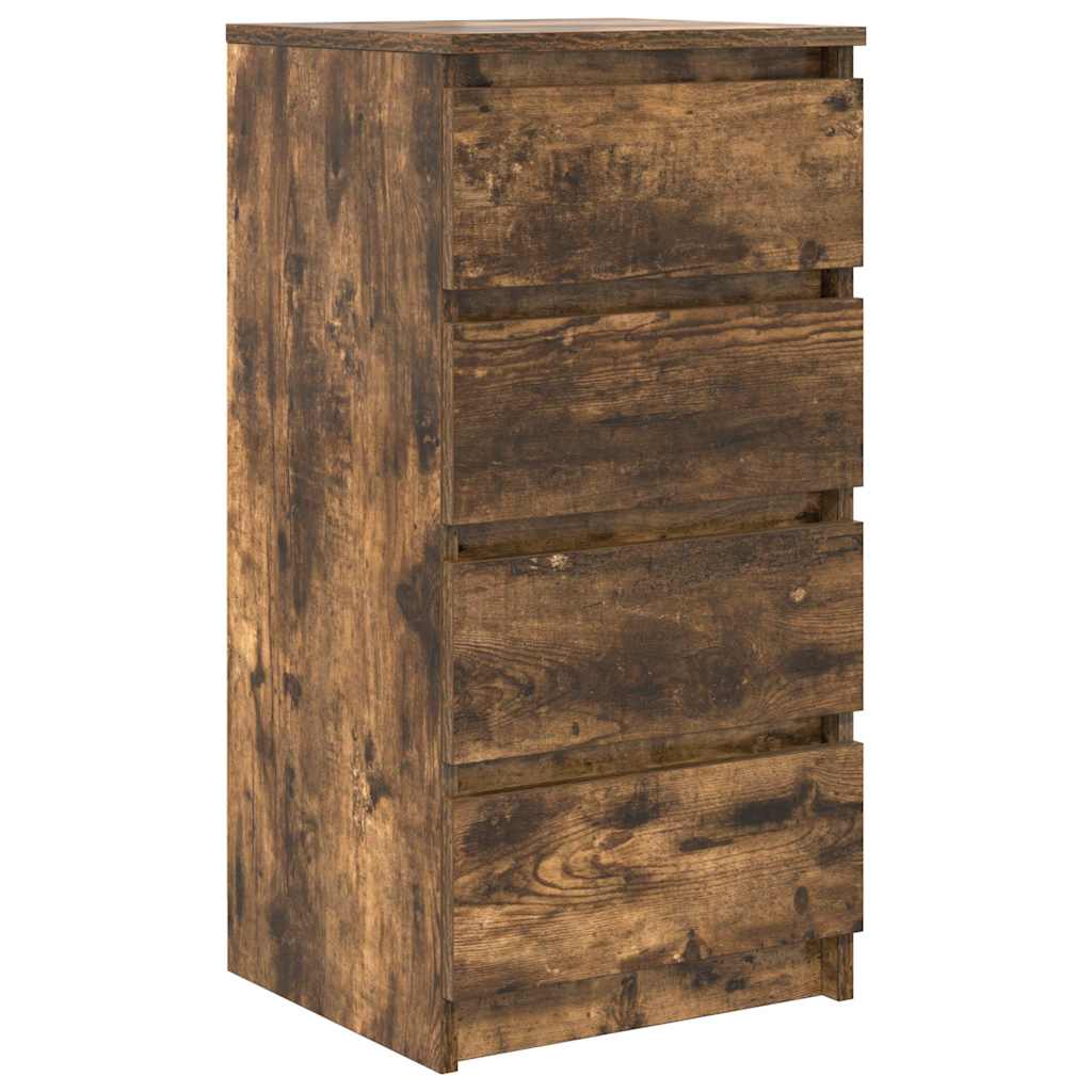 vidaXL Komoda Dąb wędzony 37,5x35x76 cm Drewno klejone