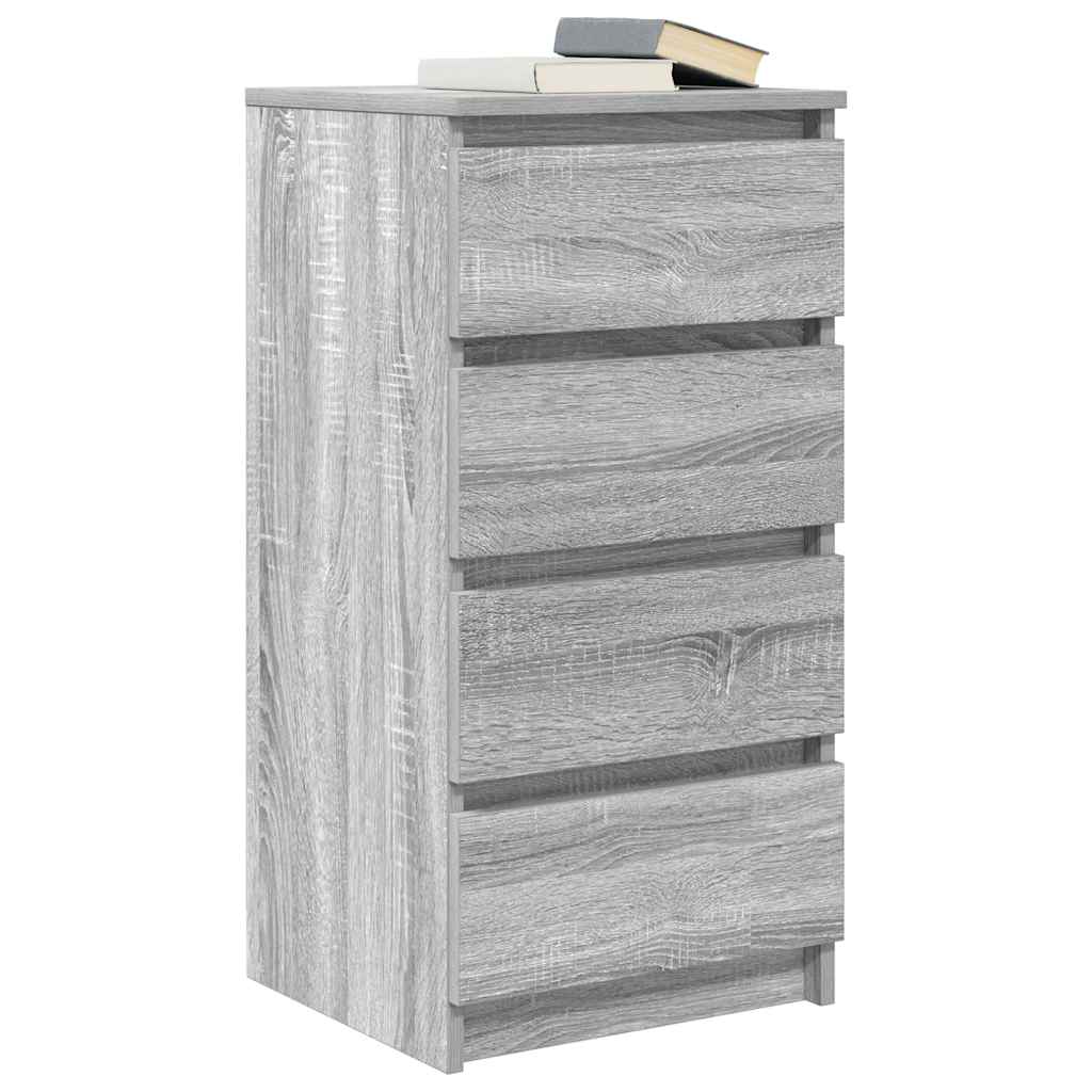 vidaXL Komoda Szara Sonoma 37,5x35x76 cm Drewno klejone