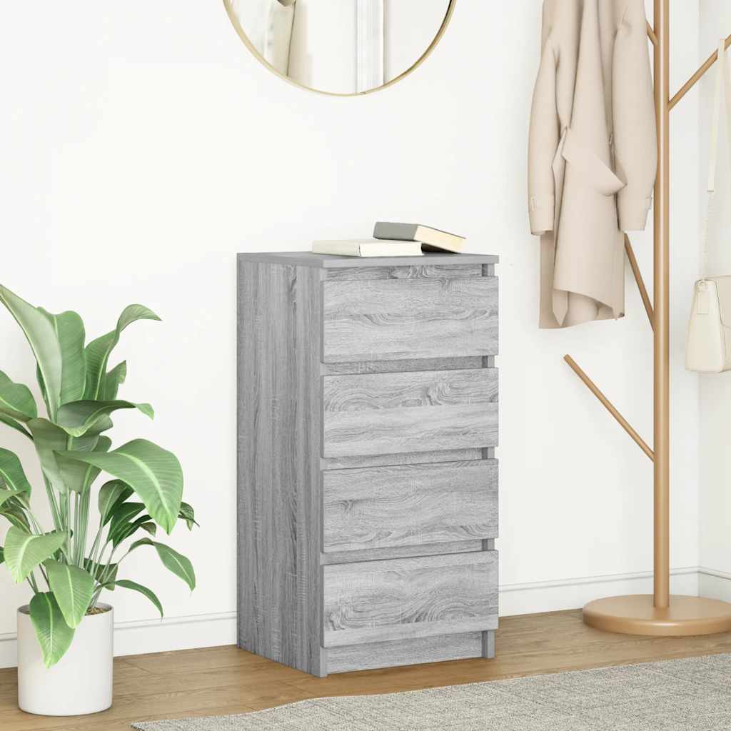 vidaXL Komoda Szara Sonoma 37,5x35x76 cm Drewno klejone