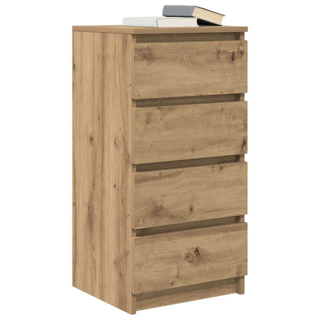 vidaXL Komoda Artisan Dąb 37,5x35x76 cm Drewno klejone