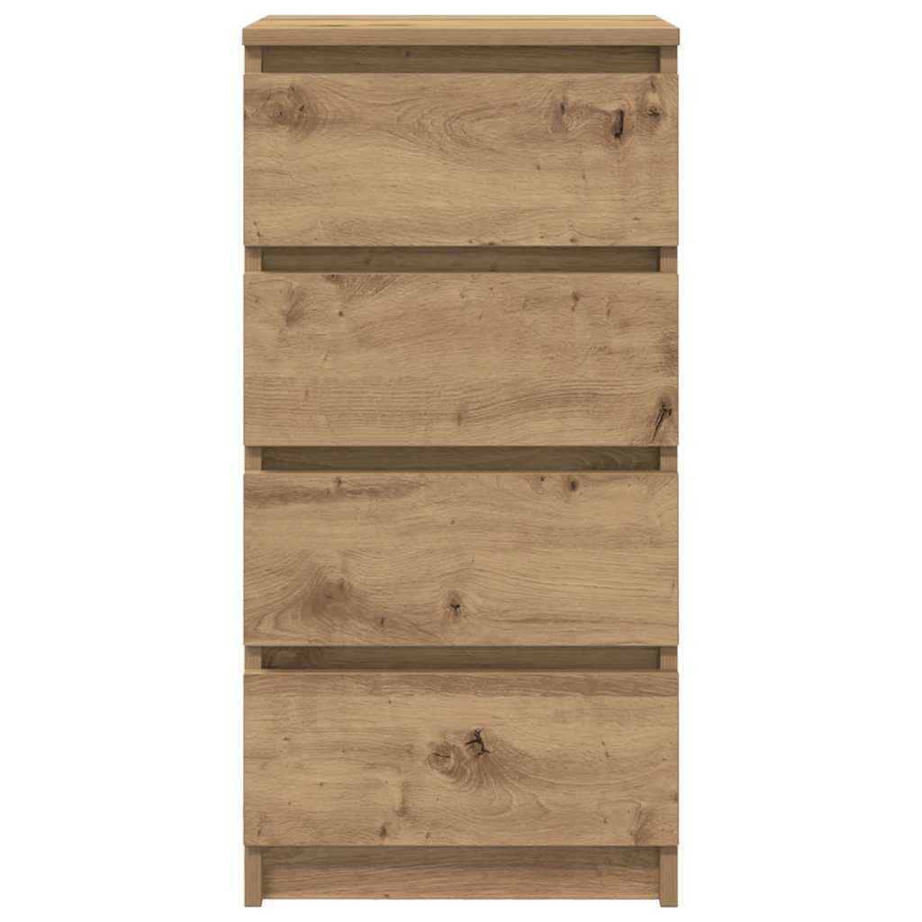 vidaXL Komoda Artisan Dąb 37,5x35x76 cm Drewno klejone
