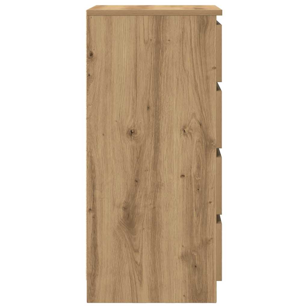 vidaXL Komoda Artisan Dąb 37,5x35x76 cm Drewno klejone