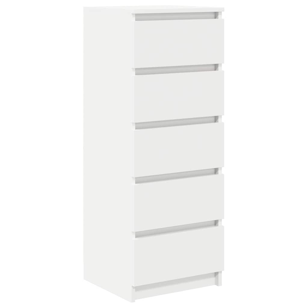 vidaXL Komoda z szufladami Biała 37,5x35x99 cm Drewno klejone