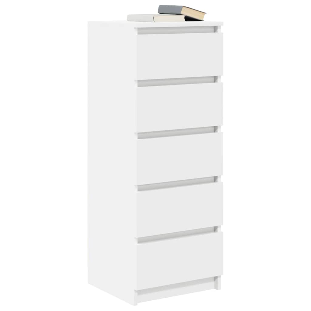 vidaXL Komoda z szufladami Biała 37,5x35x99 cm Drewno klejone