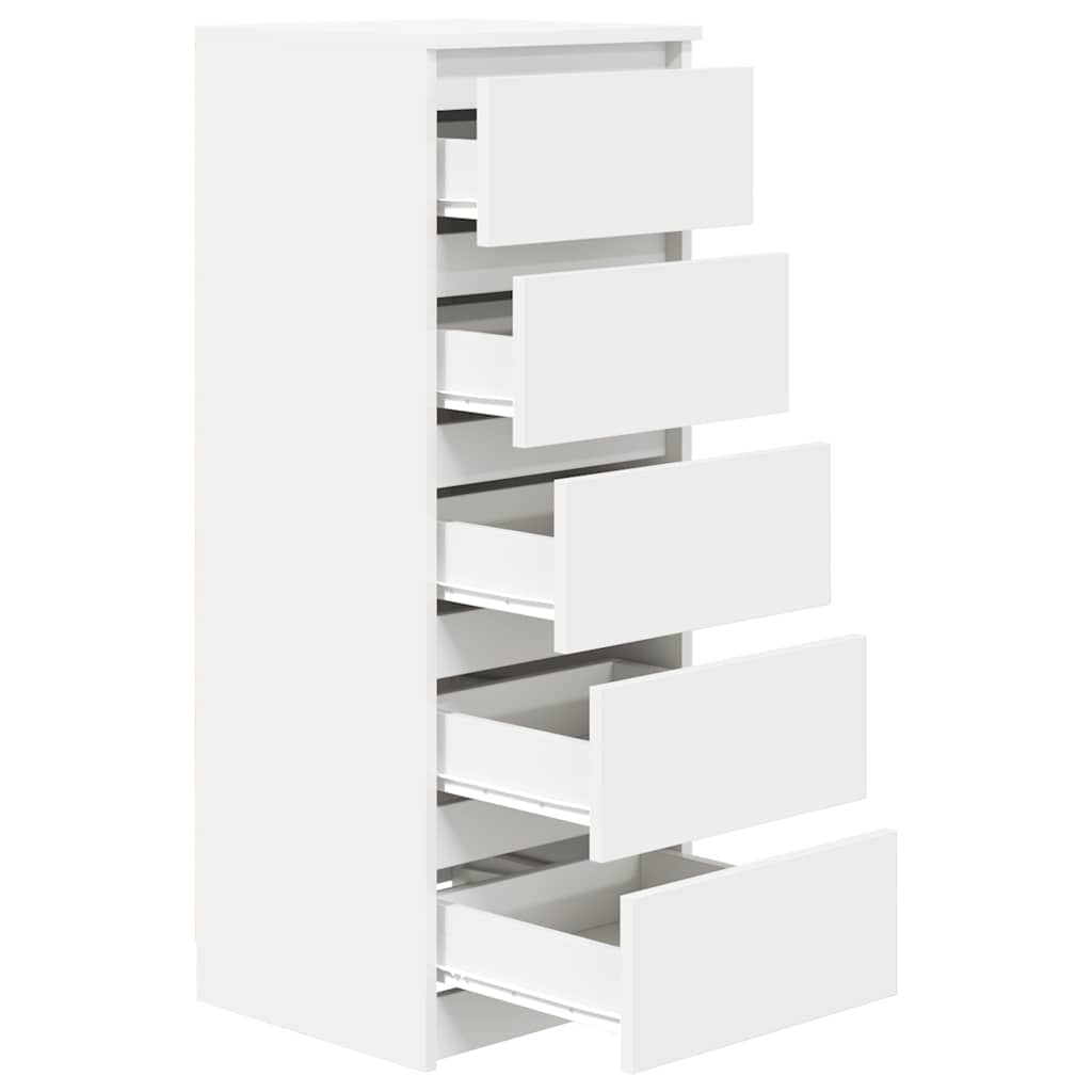 vidaXL Komoda z szufladami Biała 37,5x35x99 cm Drewno klejone