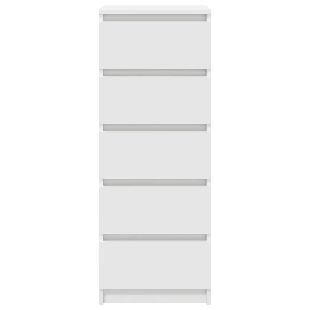 vidaXL Komoda z szufladami Biała 37,5x35x99 cm Drewno klejone