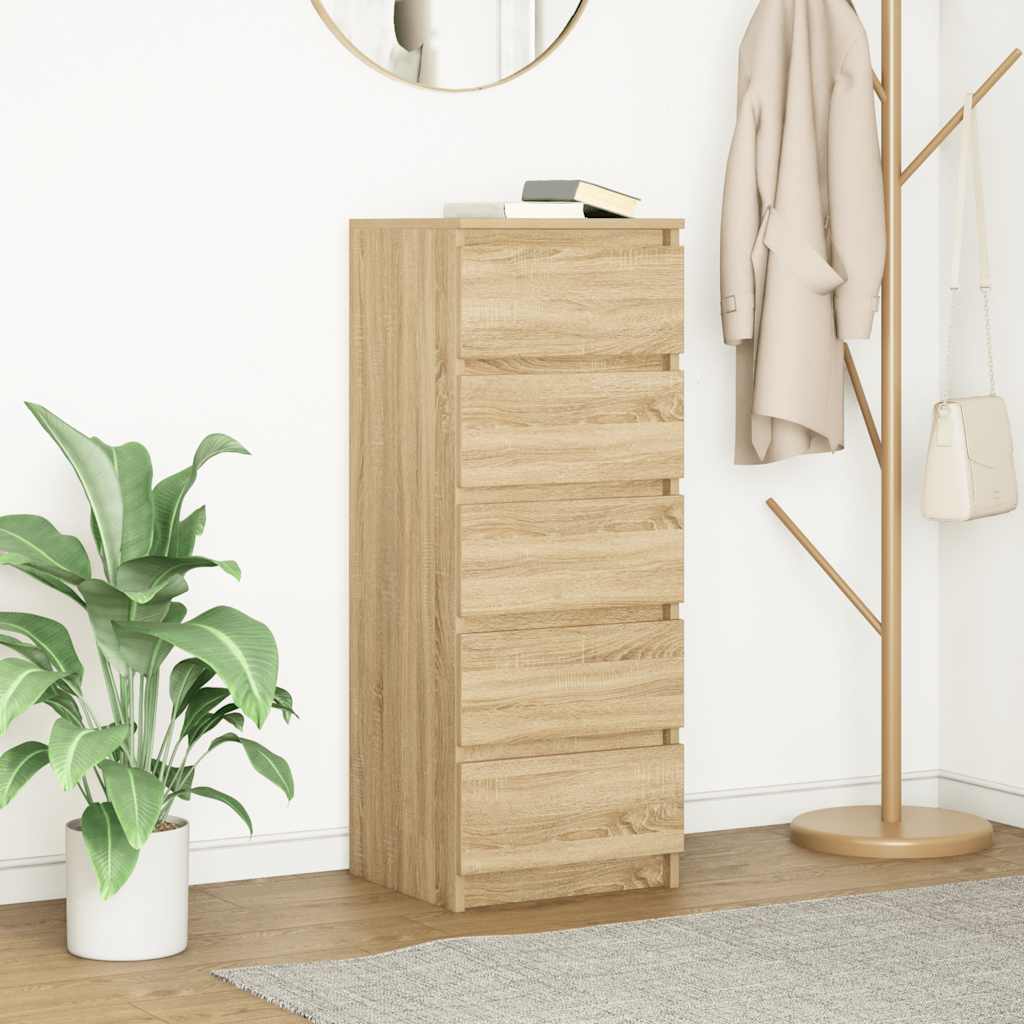 vidaXL Komoda z szufladami Dąb Sonoma 37,5x35x99 cm Drewno klejone