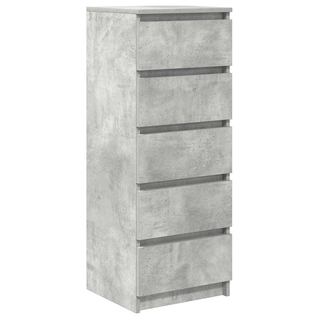 vidaXL Komoda z szufladami Betonowy Szary 37,5x35x99 cm Drewno klejone
