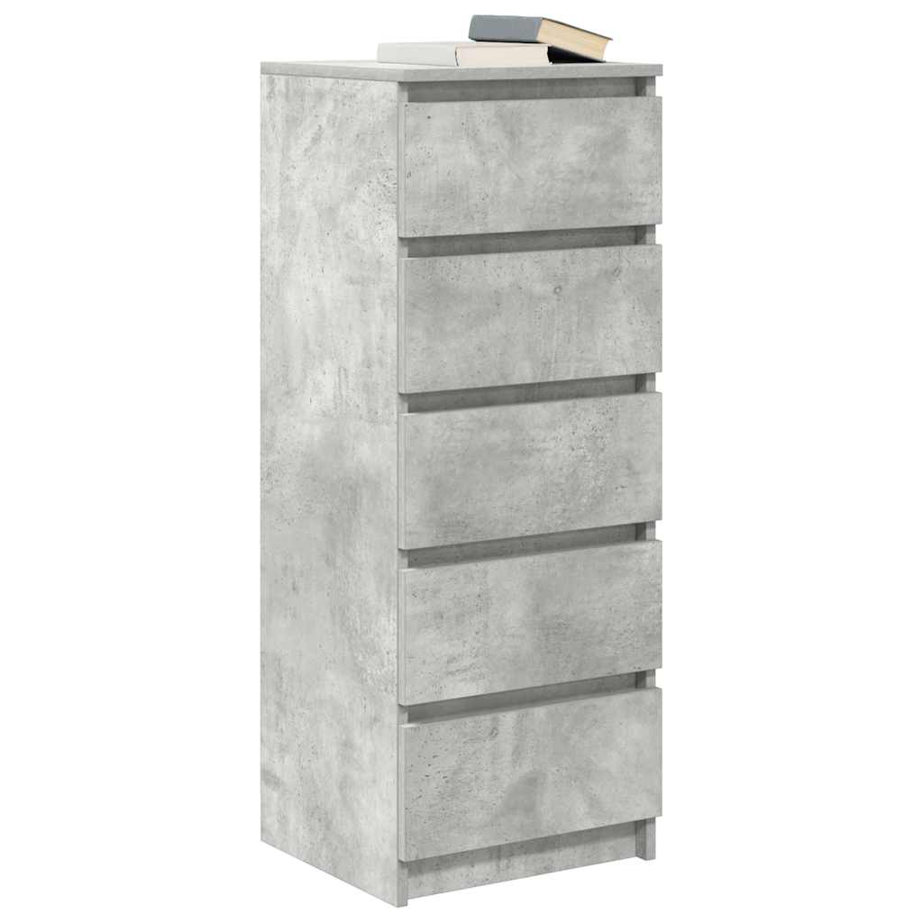 vidaXL Komoda z szufladami Betonowy Szary 37,5x35x99 cm Drewno klejone