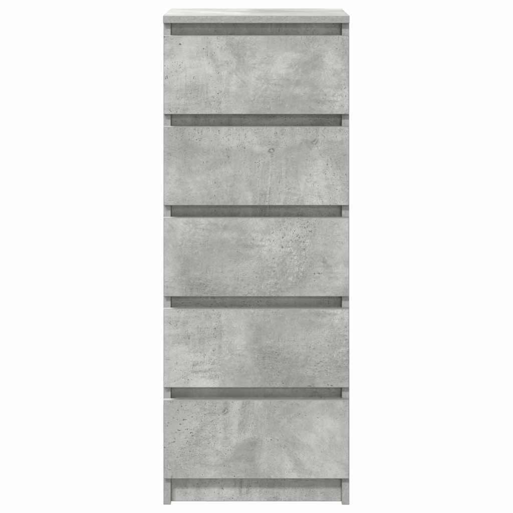 vidaXL Komoda z szufladami Betonowy Szary 37,5x35x99 cm Drewno klejone