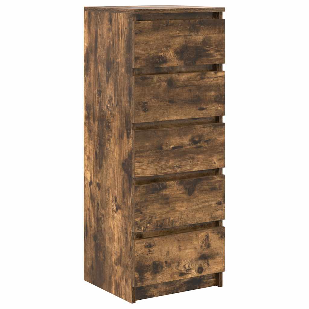 vidaXL Komoda z szufladami Dąb wędzony 37,5x35x99 cm Drewno klejone