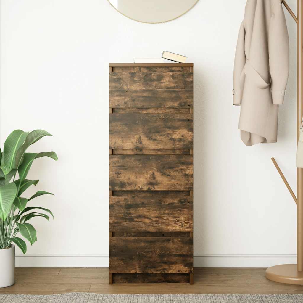 vidaXL Komoda z szufladami Dąb wędzony 37,5x35x99 cm Drewno klejone