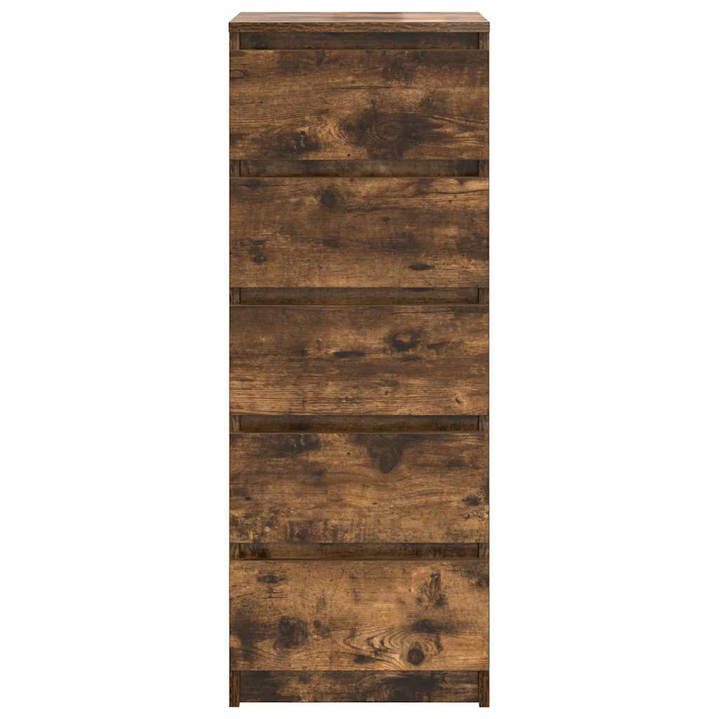 vidaXL Komoda z szufladami Dąb wędzony 37,5x35x99 cm Drewno klejone