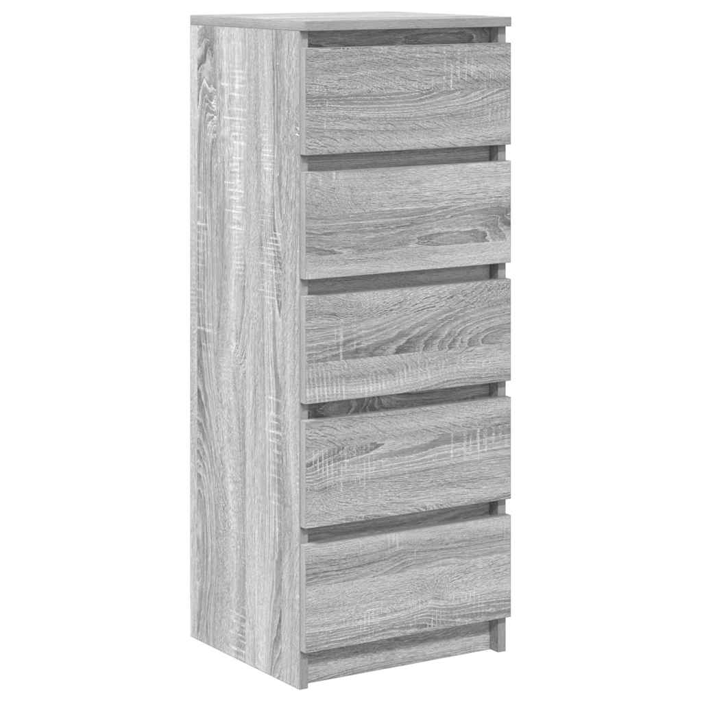 vidaXL Komoda z szufladami Szara Sonoma 37,5x35x99 cm Drewno klejone