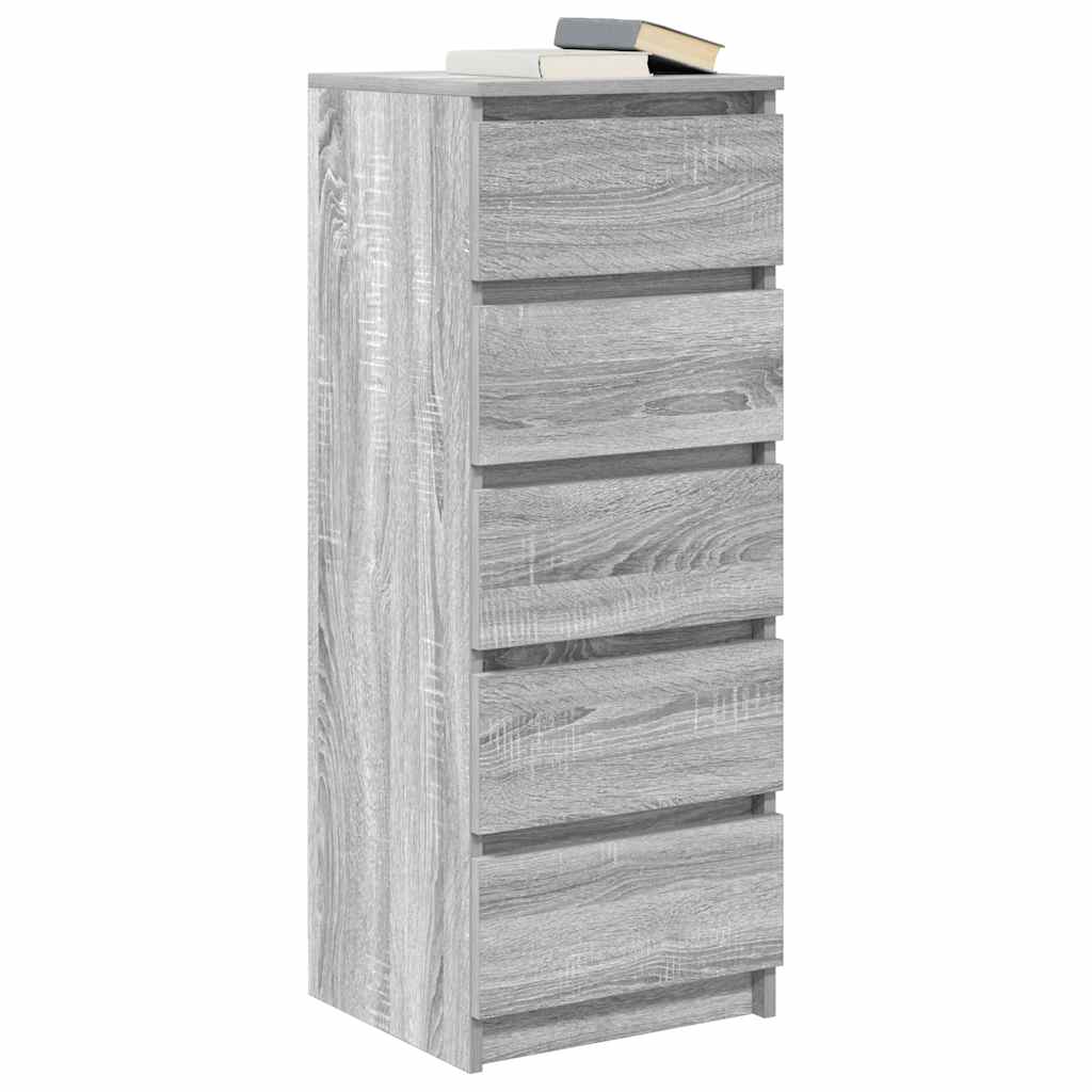 vidaXL Komoda z szufladami Szara Sonoma 37,5x35x99 cm Drewno klejone