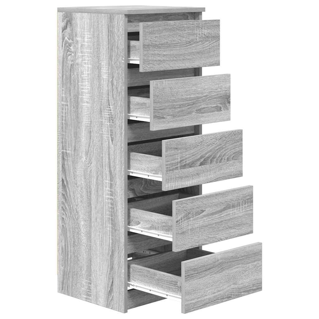 vidaXL Komoda z szufladami Szara Sonoma 37,5x35x99 cm Drewno klejone