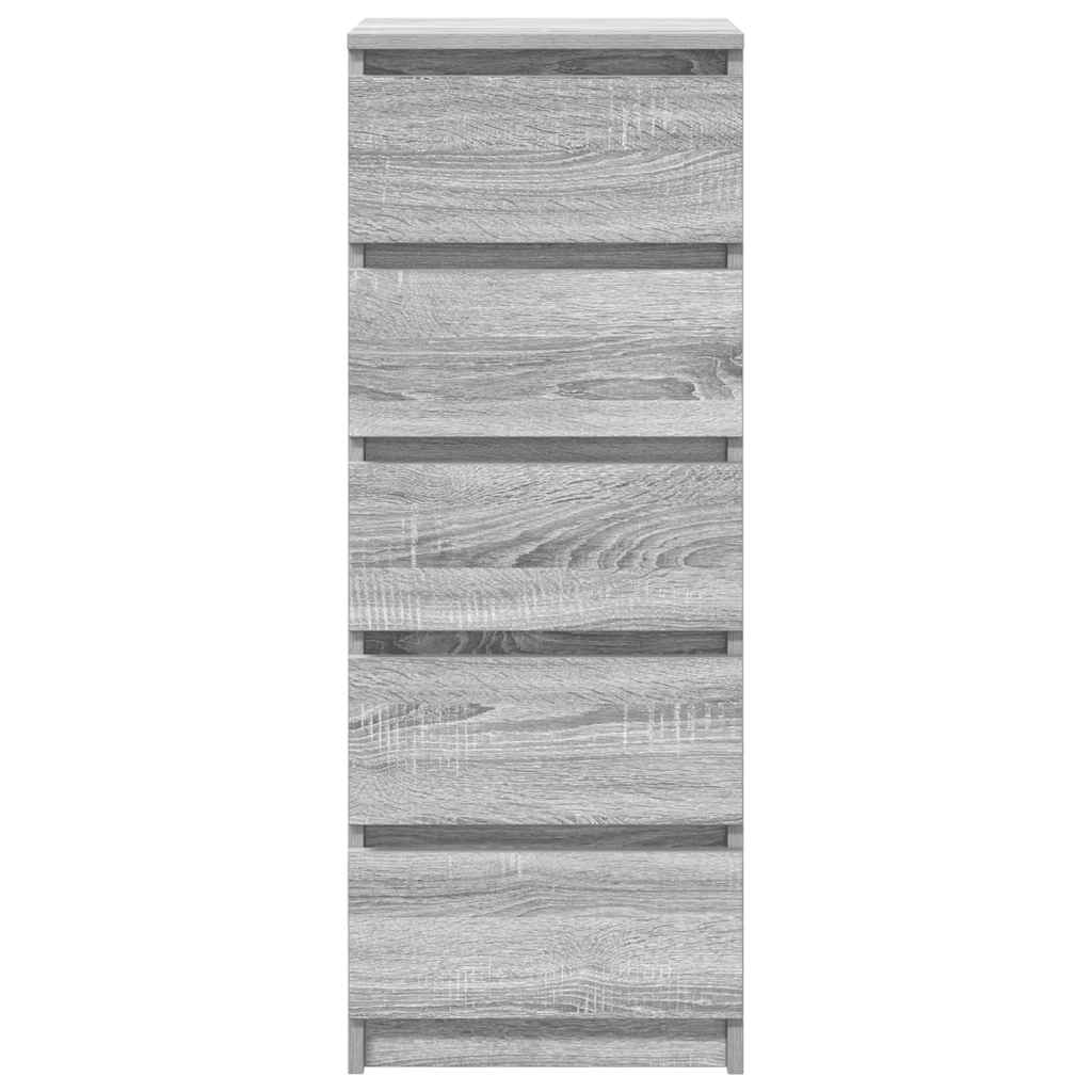 vidaXL Komoda z szufladami Szara Sonoma 37,5x35x99 cm Drewno klejone
