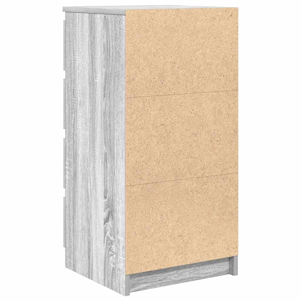 vidaXL Komoda z szufladami Szara Sonoma 37,5x35x99 cm Drewno klejone
