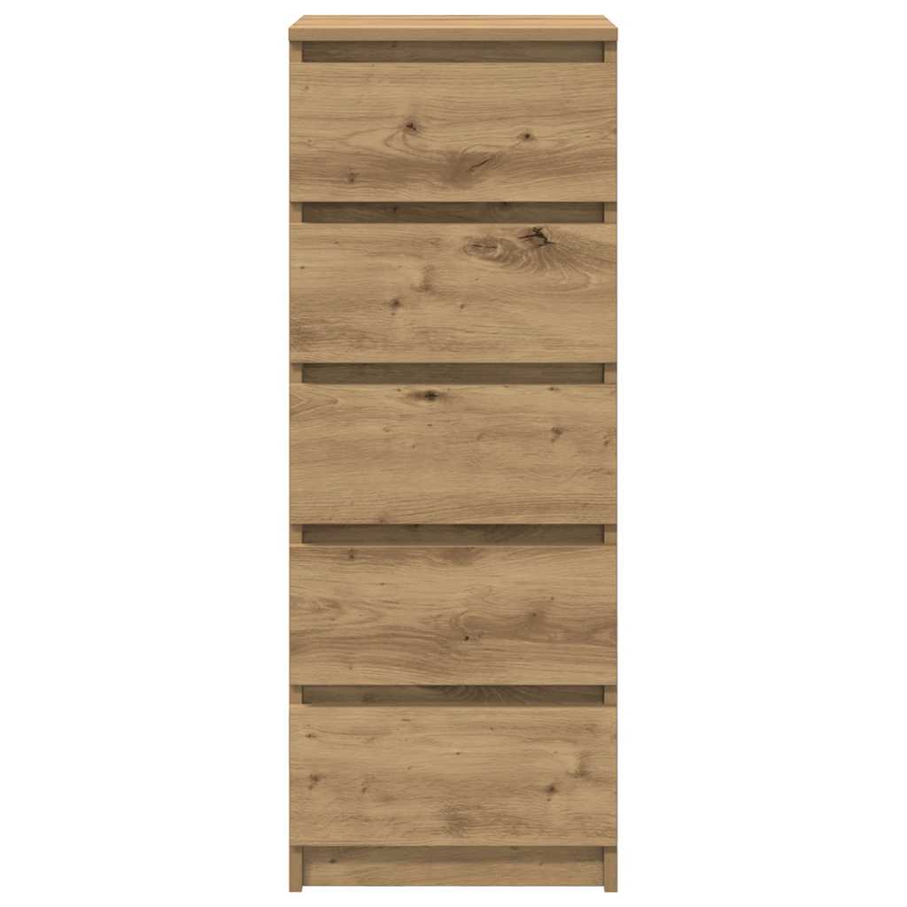 vidaXL Komoda z szufladami Artisan Oak 37,5x35x99 cm Drewno klejone