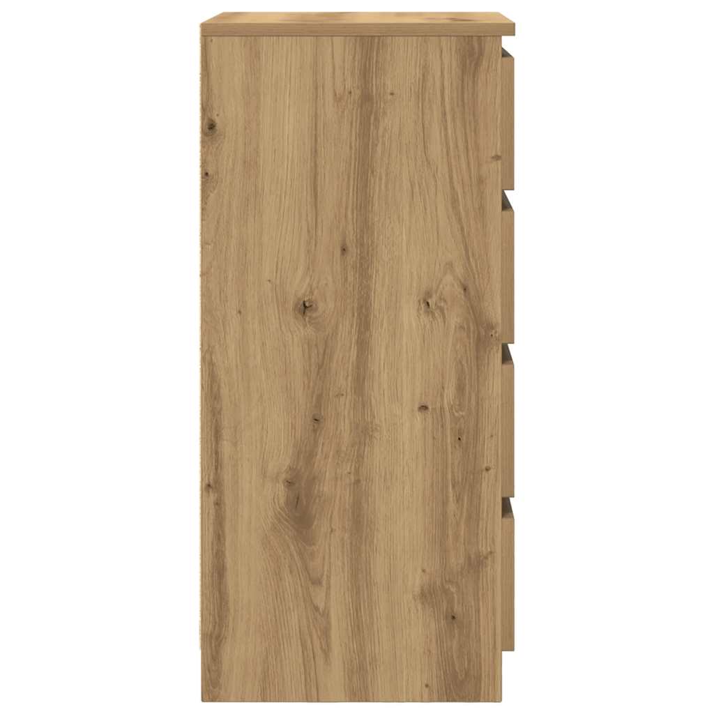 vidaXL Komoda z szufladami Artisan Oak 37,5x35x99 cm Drewno klejone