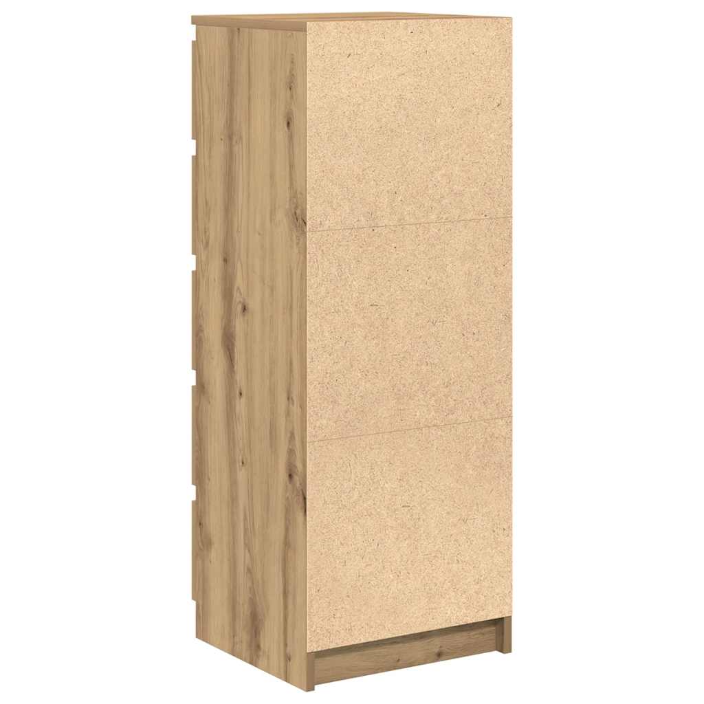 vidaXL Komoda z szufladami Artisan Oak 37,5x35x99 cm Drewno klejone