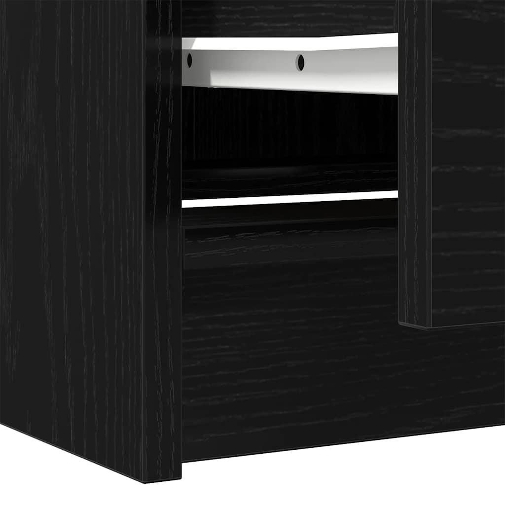 vidaXL Szafka pod TV, czarna, 40x35x54 cm, materiał drewnopochodny