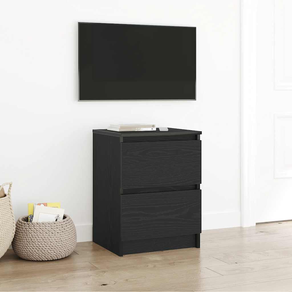 vidaXL Szafka pod TV, czarna, 40x35x54 cm, materiał drewnopochodny