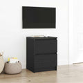 vidaXL Szafka pod TV, czarna, 40x35x54 cm, materiał drewnopochodny