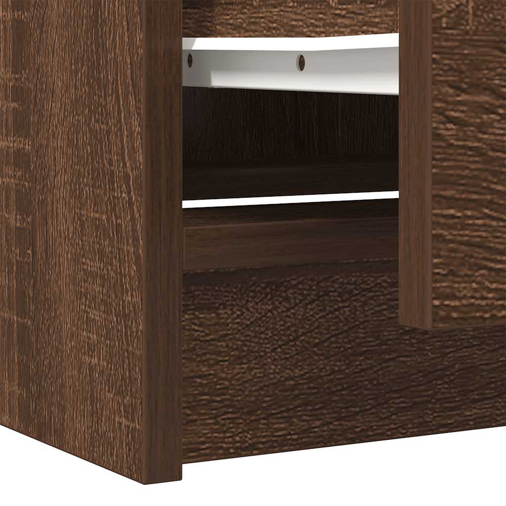 vidaXL Szafka pod TV, brązowy dąb, 40x35x54cm, materiał drewnopochodny