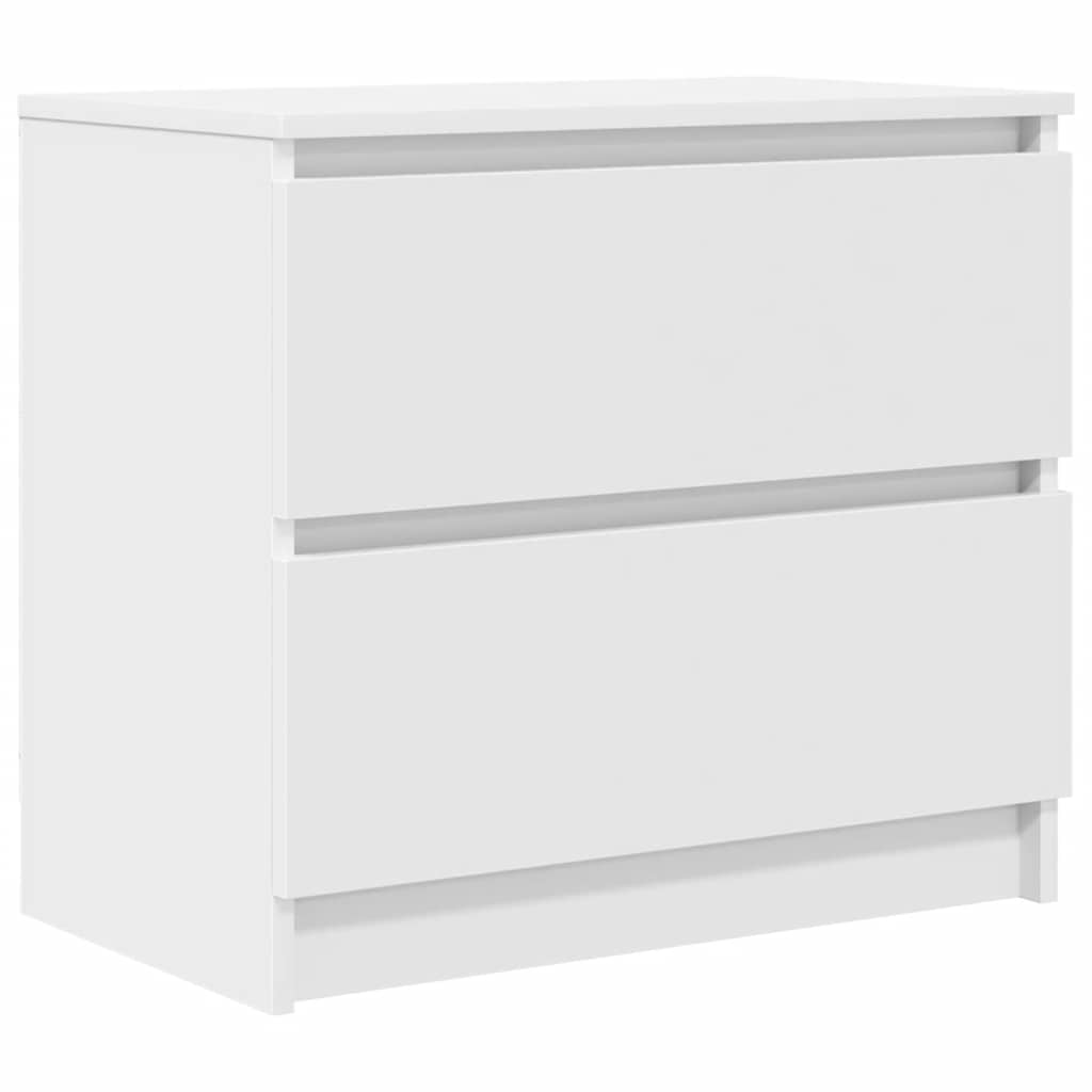 vidaXL Szafka RTV Biała 60x35x54 cm Drewno klejone