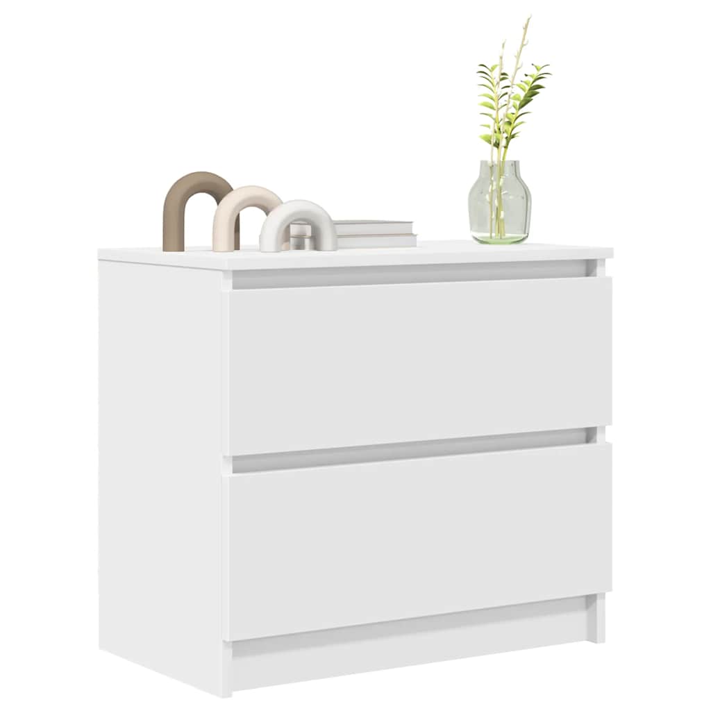 vidaXL Szafka RTV Biała 60x35x54 cm Drewno klejone
