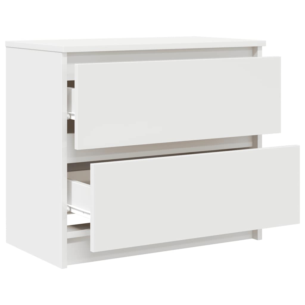 vidaXL Szafka RTV Biała 60x35x54 cm Drewno klejone
