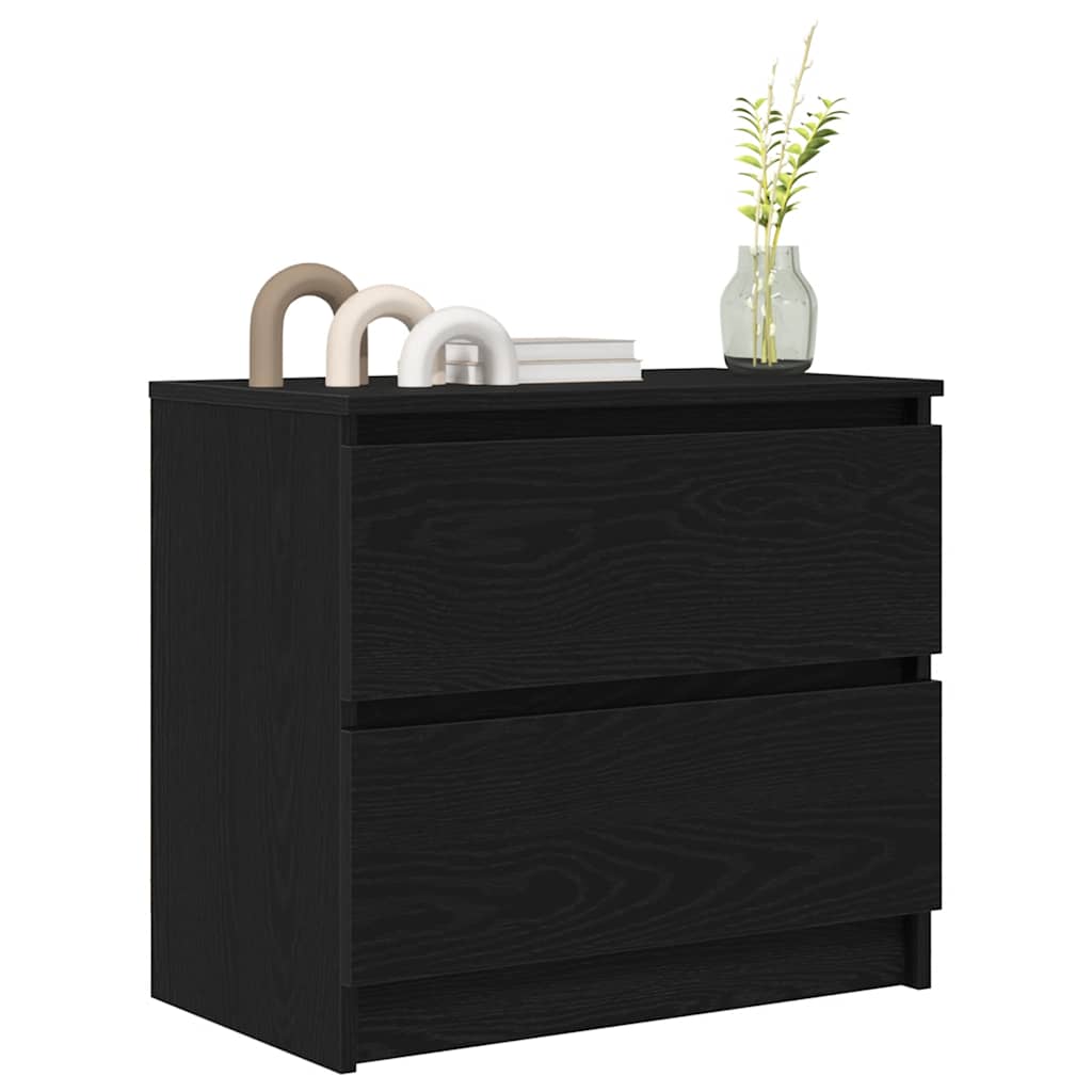 vidaXL Szafka RTV Czarna 60x35x54 cm Drewno klejone