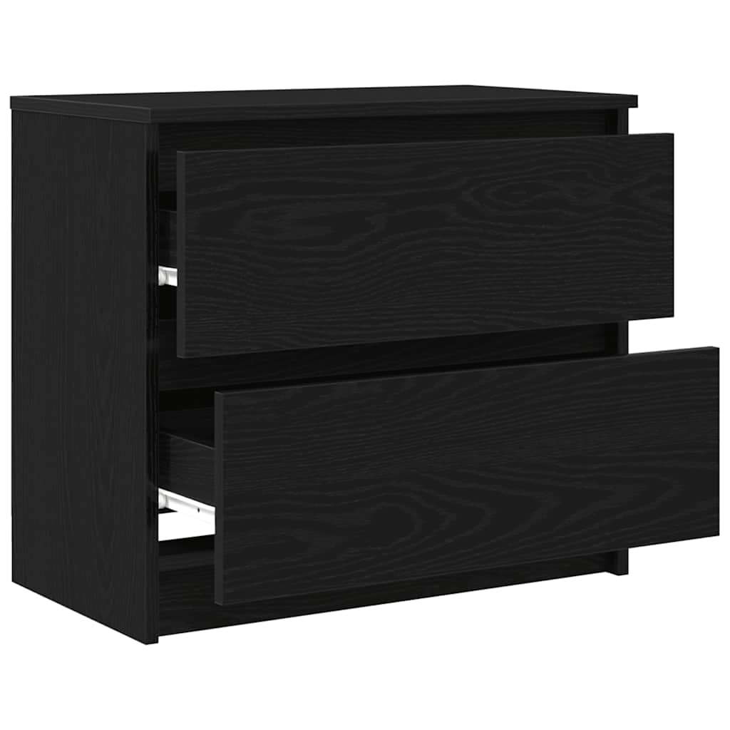 vidaXL Szafka RTV Czarna 60x35x54 cm Drewno klejone