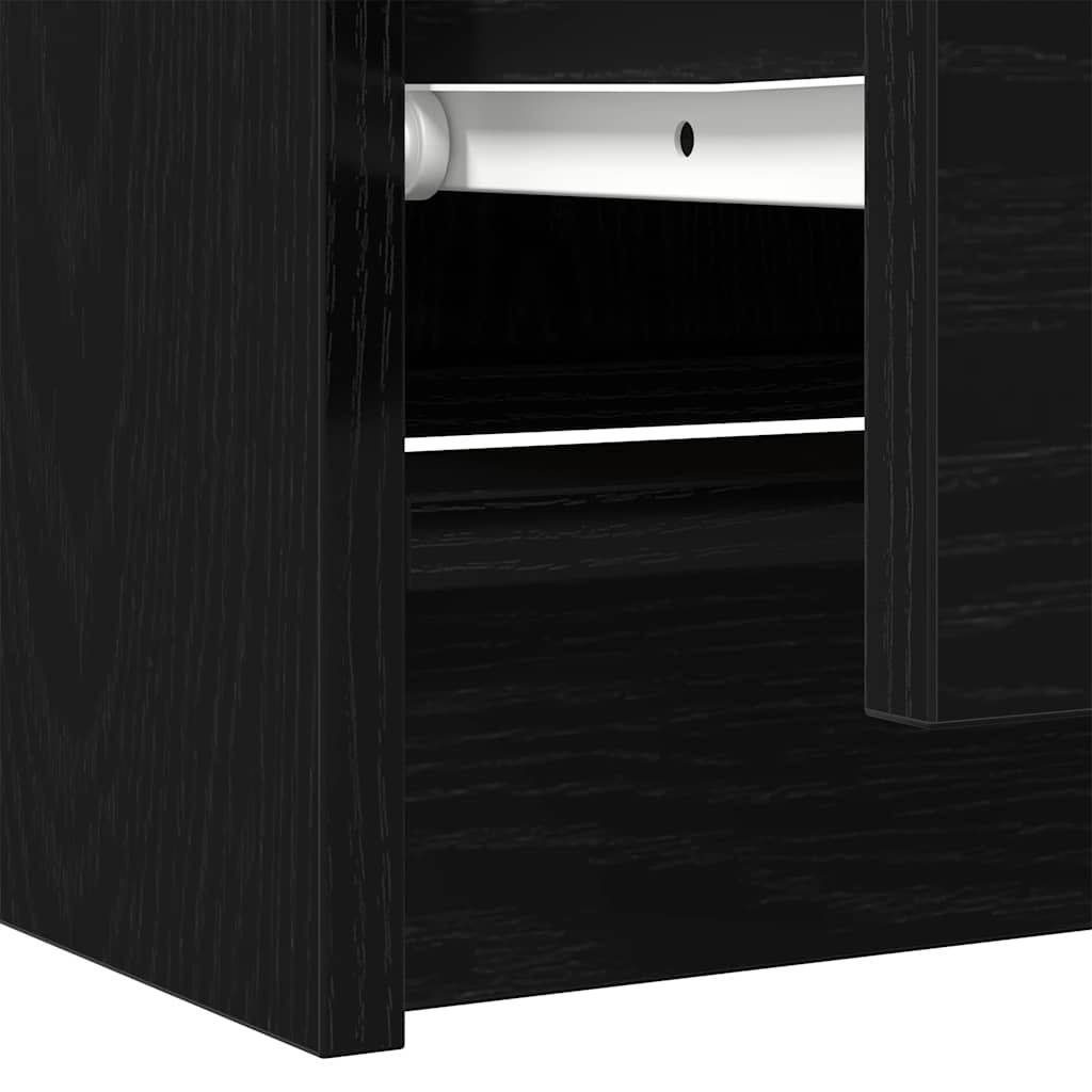 vidaXL Szafka RTV Czarna 60x35x54 cm Drewno klejone