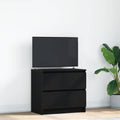 vidaXL Szafka RTV Czarna 60x35x54 cm Drewno klejone