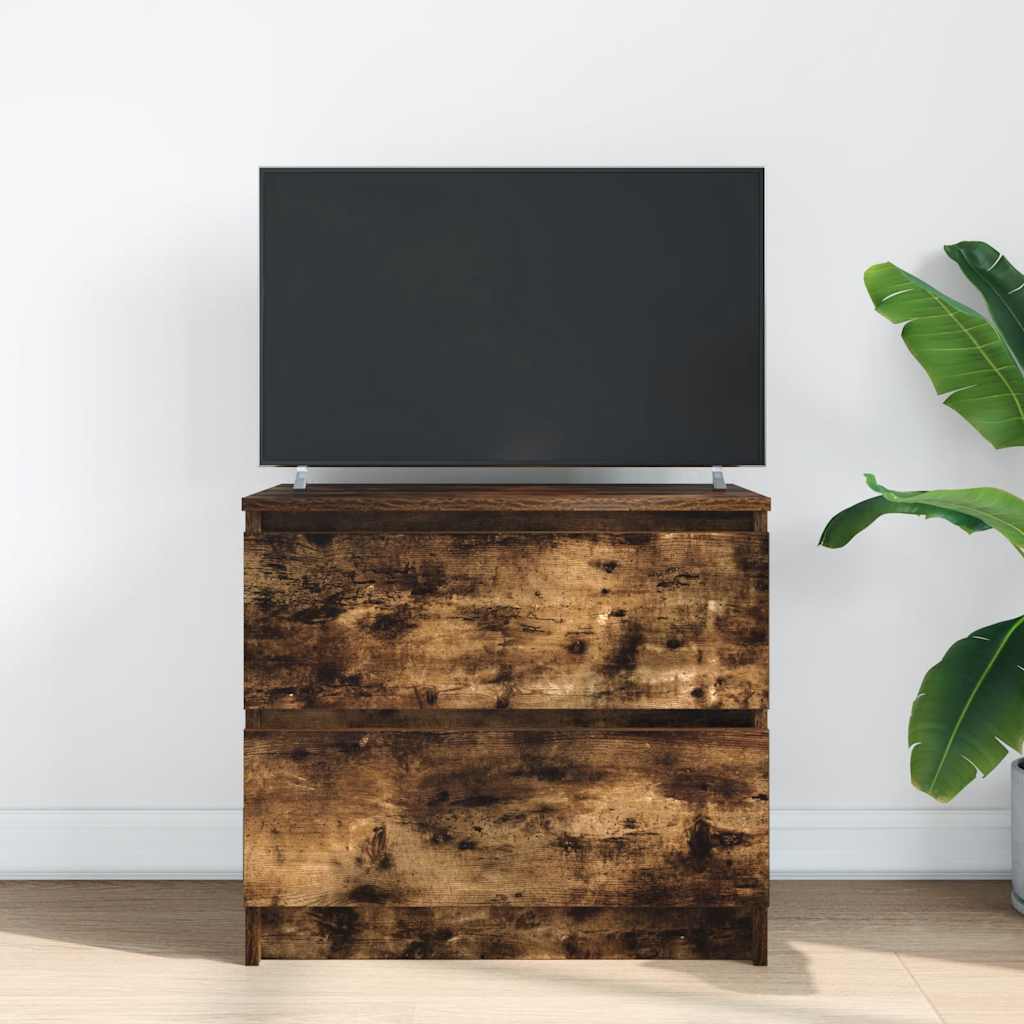 vidaXL Szafka RTV Dąb wędzony 60x35x54 cm Drewno klejone
